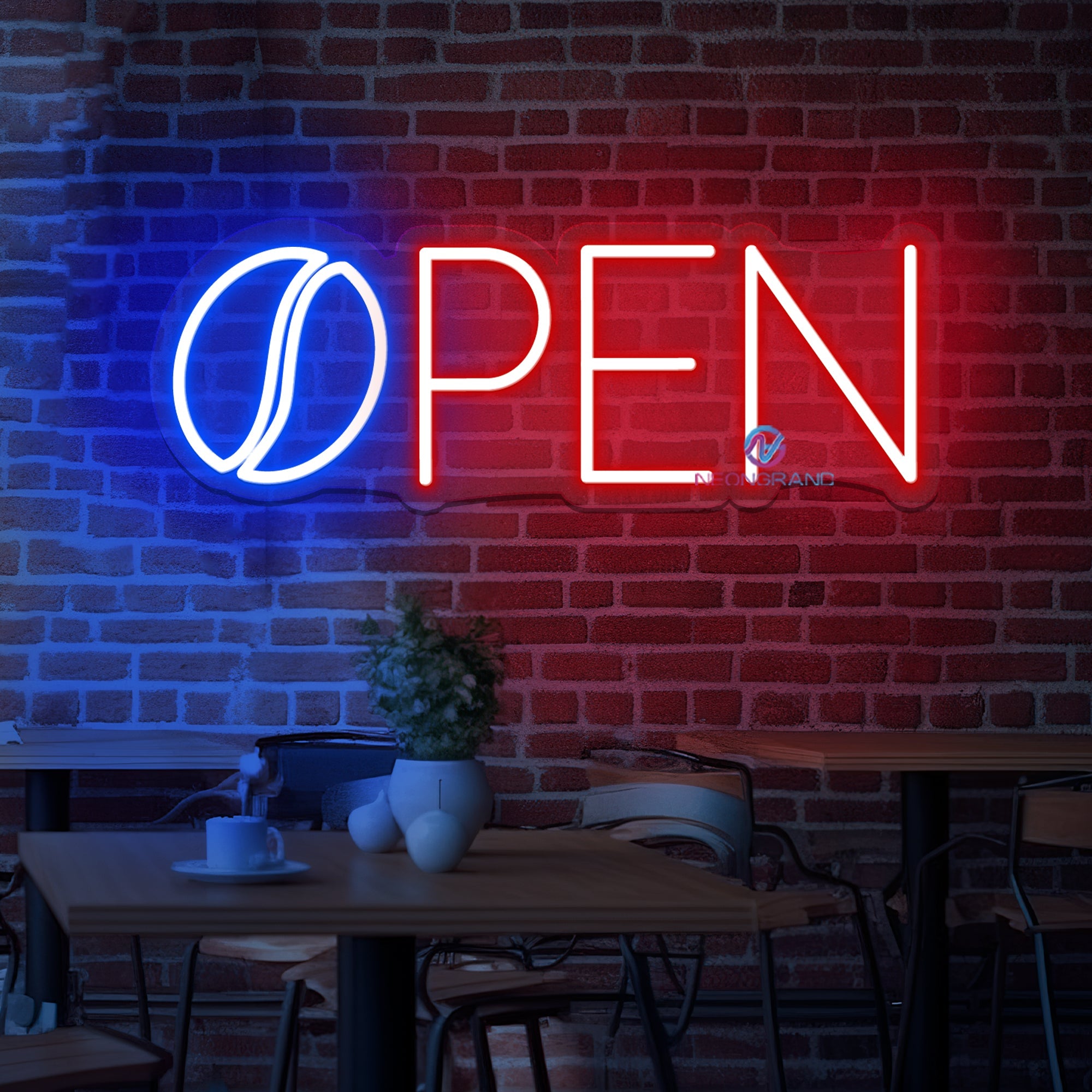 Coffee Open Neon Sign Storefront Cafe Led Light NeonGrand