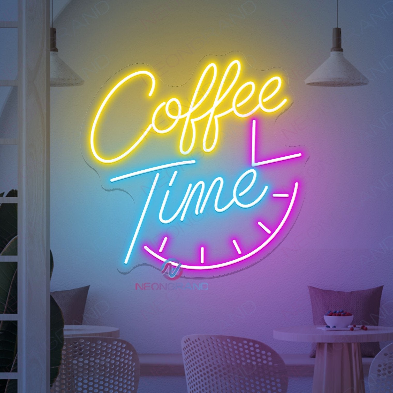 Enseigne Lumineuse Néon Café LED Blanc Chaud - Décoration Murale Parfaite Pour Café, Bar, Restaurant Et Chambre