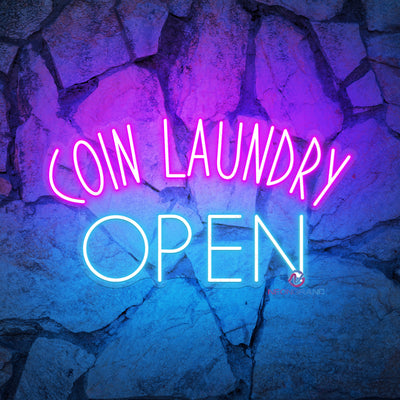 Coin Laundry Open Neon Sign Business Led Light