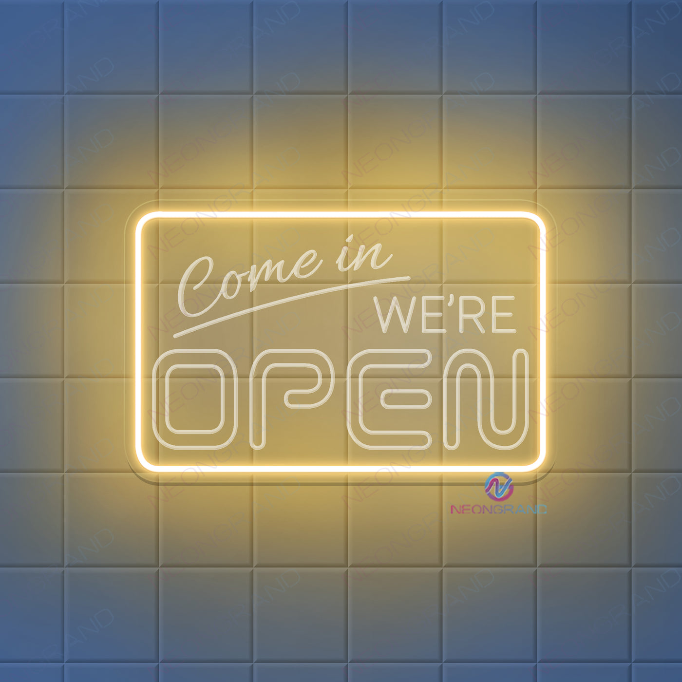 Come In We're Open Neon Sign Open Engraved Led Light
