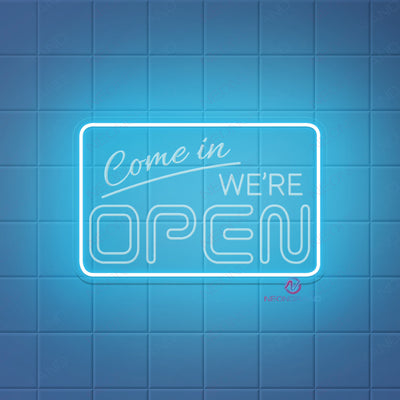 Come In We're Open Neon Sign Open Engraved Led Light