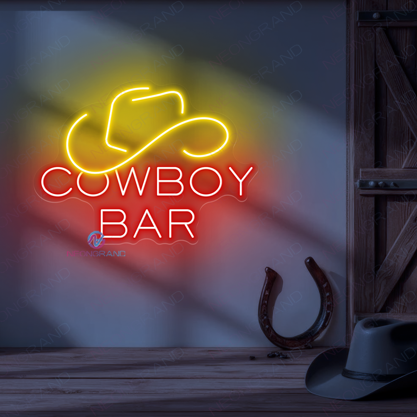 Cowboy Bar Neon Sign Storefront Led Light