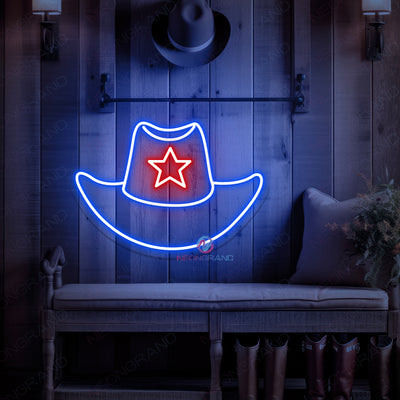 Cowboy Hat Neon Sign Man Cave LED Light