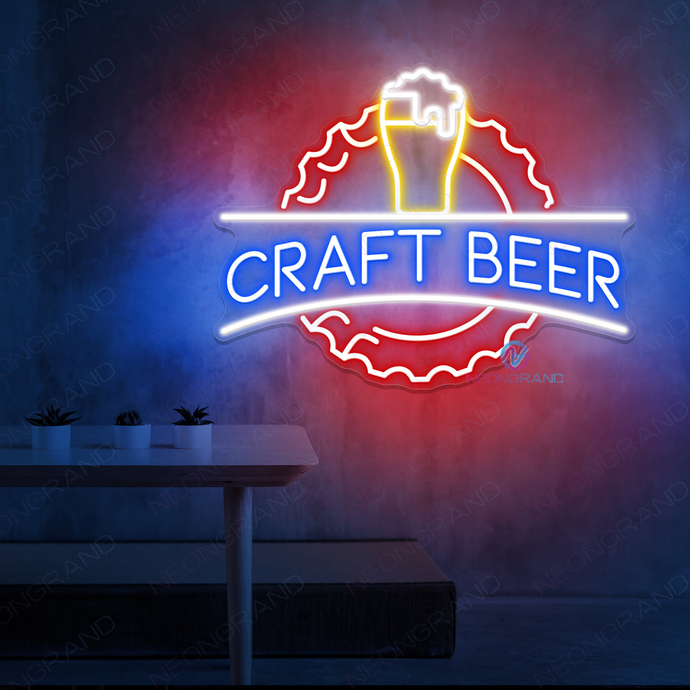 Craft Beer Neon Sign Alcohol Drinks Led Light