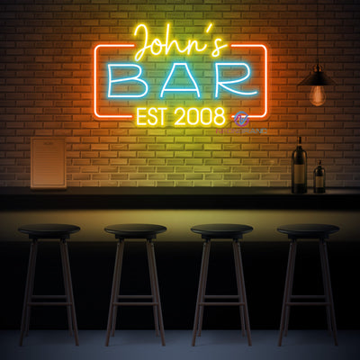 Neon Bar EST Sign Custom Name Led Light