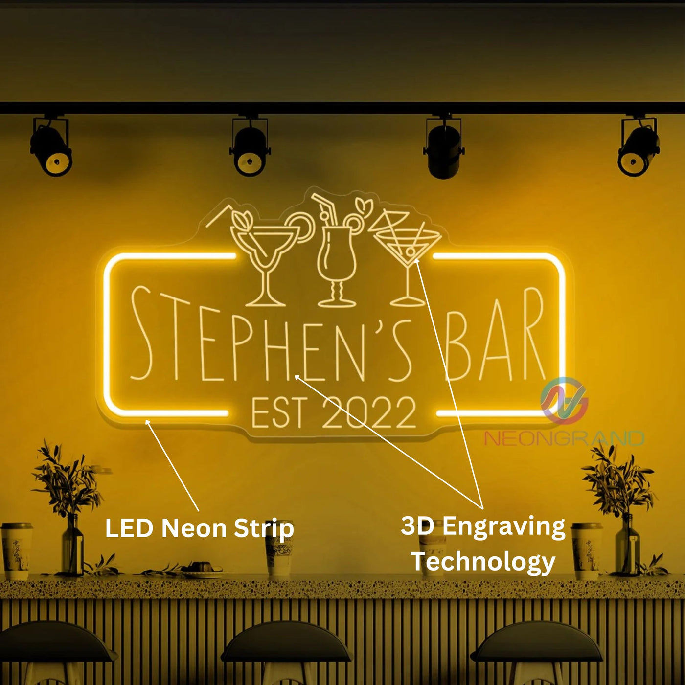 Neon Custom Bar Sign Drinking Led Light