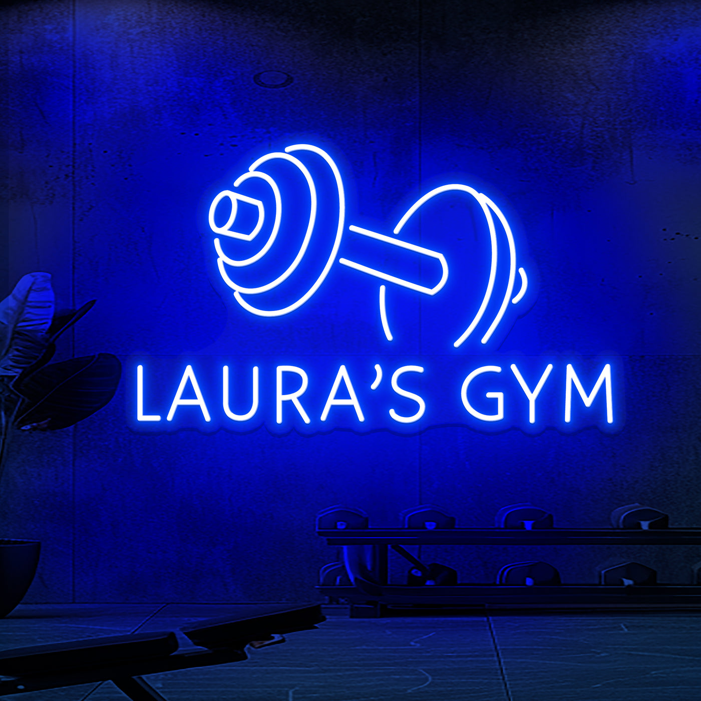 Custom Neon Sign Barbell Custom Name Led Light