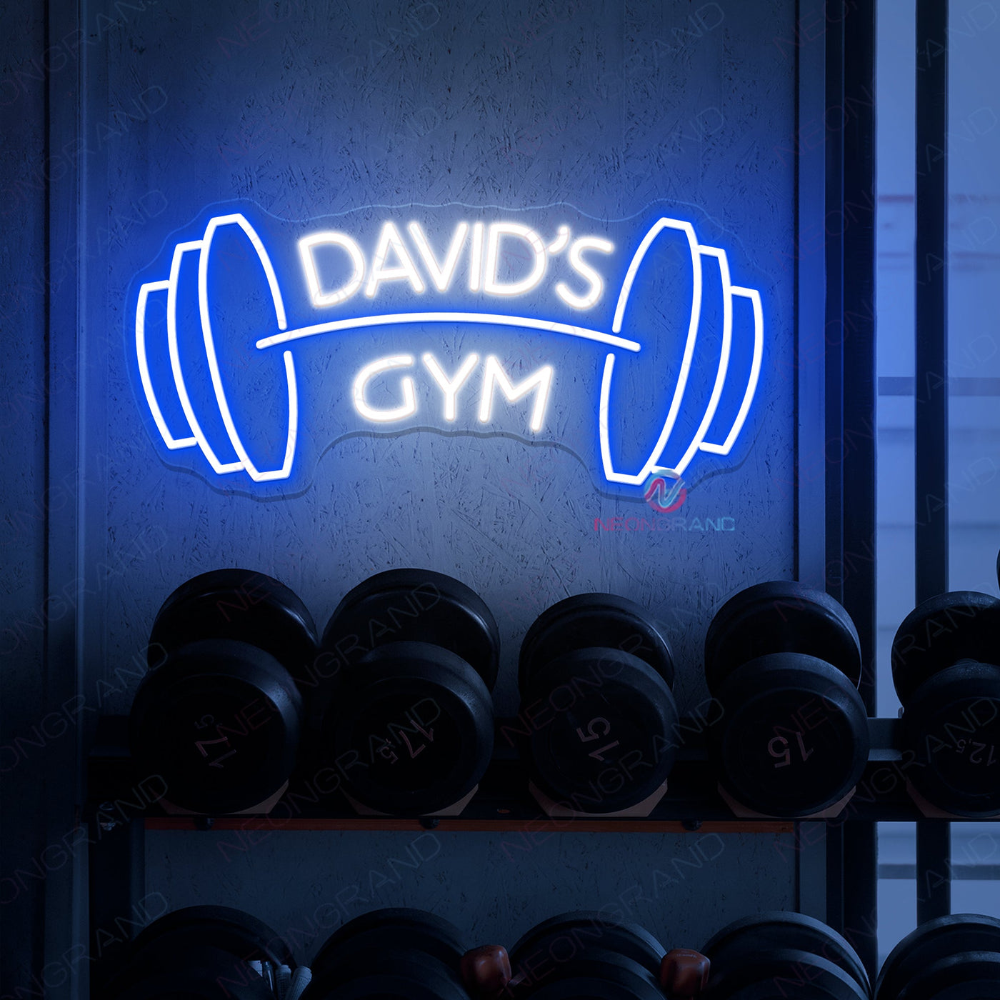 Barbell Neon Sign Custom Led Light For Gym Space