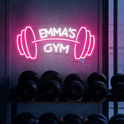 Barbell Neon Sign Custom Led Light For Gym Space