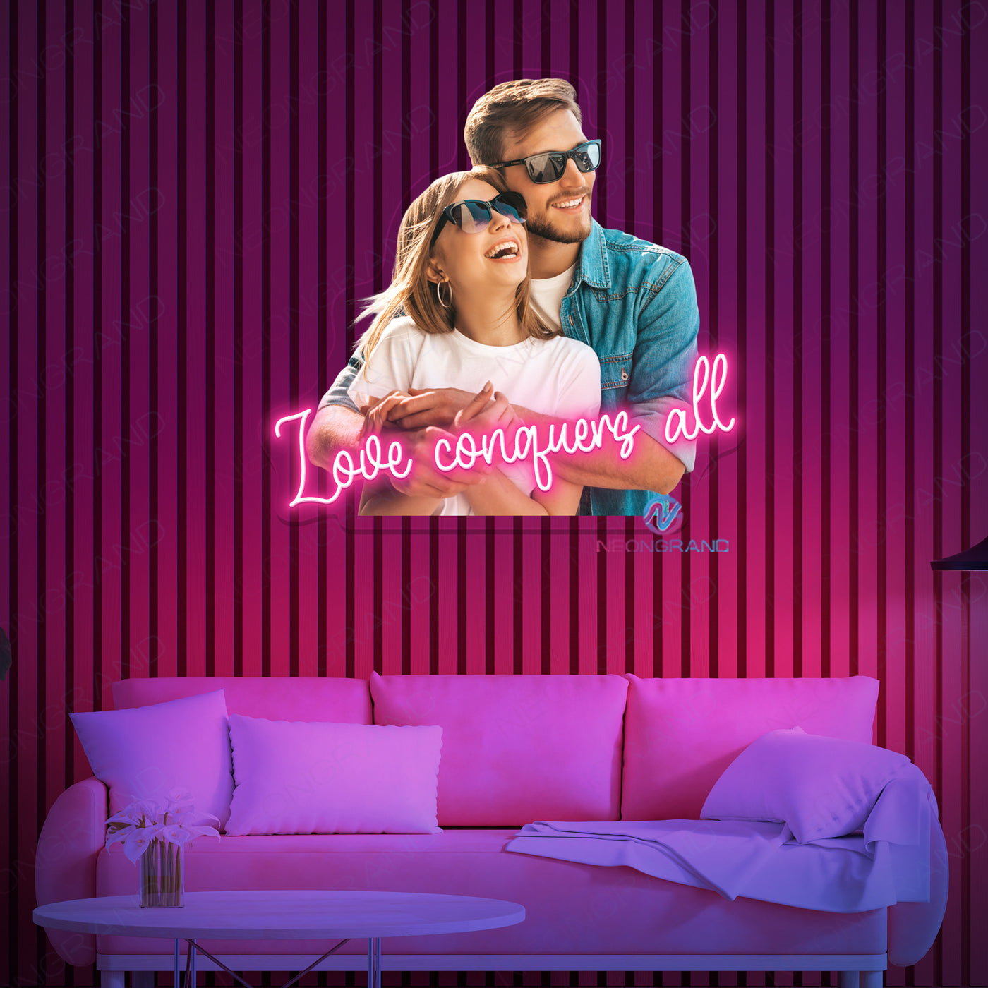 Custom Couple Photo Neon Sign Valentine Led Light