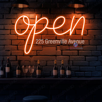 Custom Neon Open Sign Personalized House Number Led Light