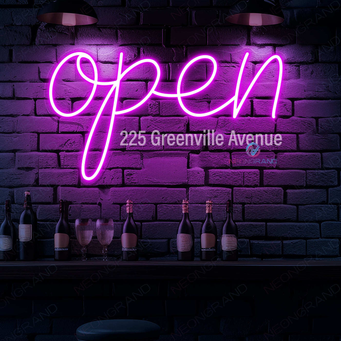 Custom Neon Open Sign Personalized House Number Led Light