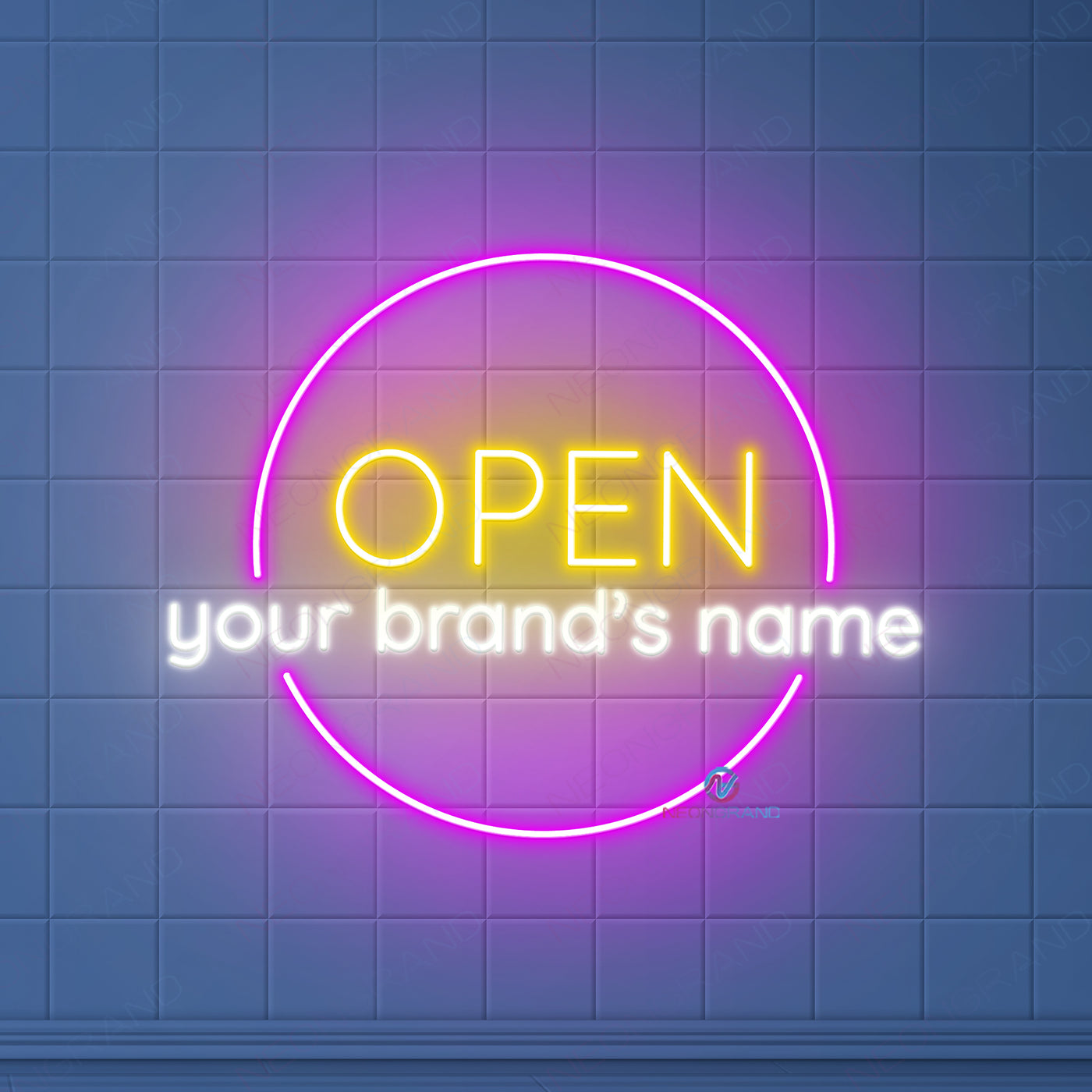 Custom Open Neon Sign Business Name Custom Led Light