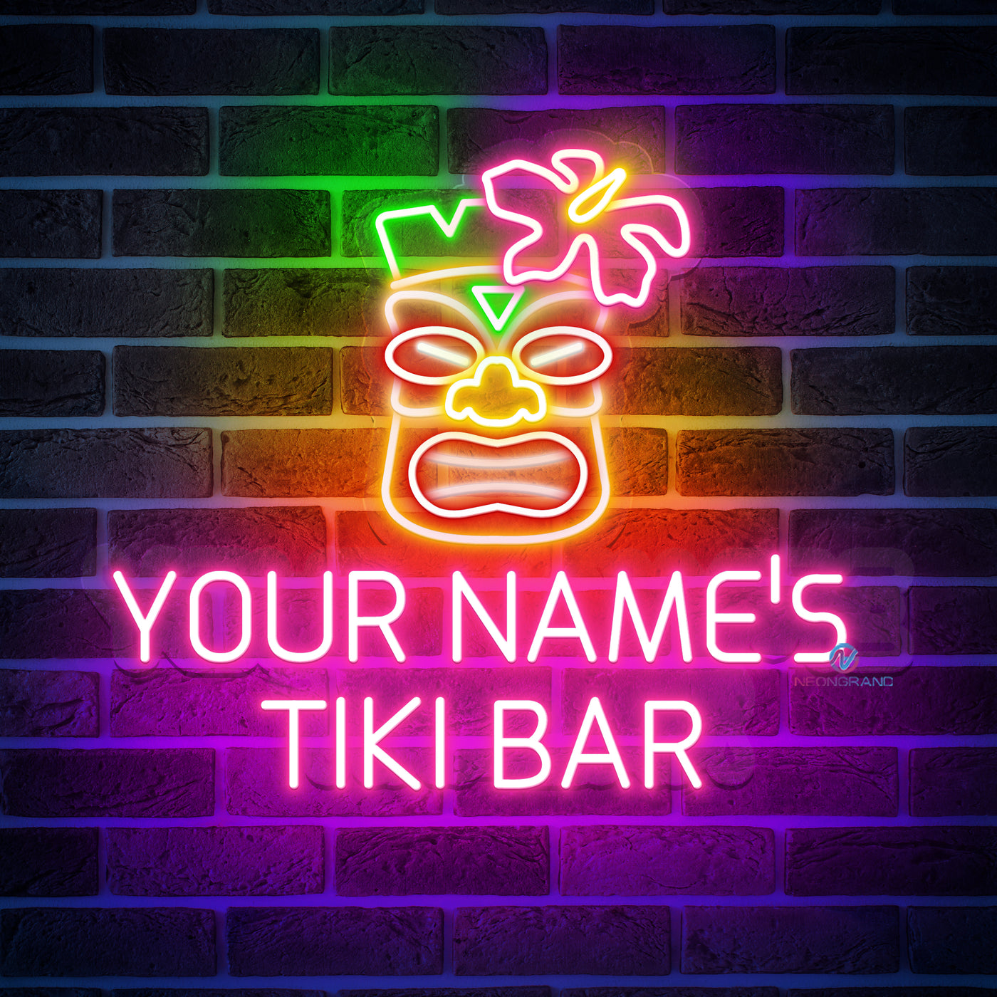 Custom Tiki Bar Neon Sign Personalized Led Light