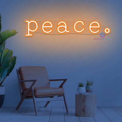 Peace Neon Sign Word Led Light