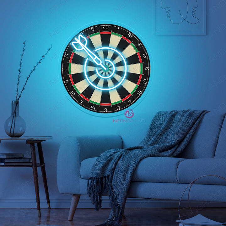 Darts Mancave Neon deals Clock 15