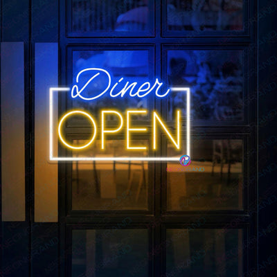 Diner Open Neon Sign Restaurant Led Light