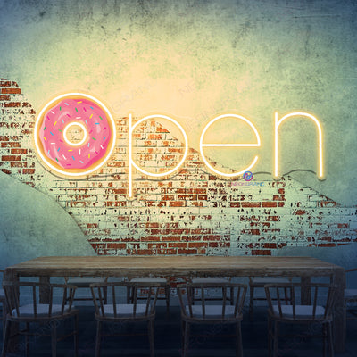 Open Neon Sign Donut Restaurant Led Light