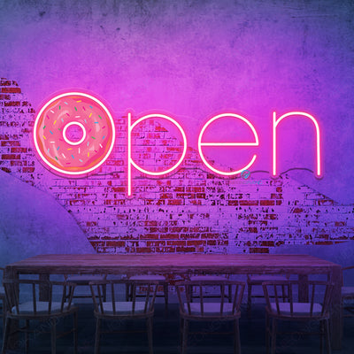 Donut Open Neon Sign Restaurant Led Light