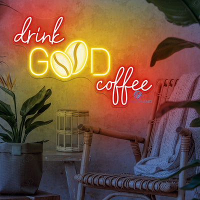 Drink Good Coffee Neon Sign Cafe Led Light