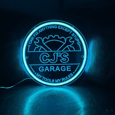 Neon Garage Custom Name Sign Led Light