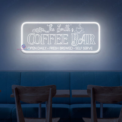 Custom Name Coffee Bar Neon Sign Business Led Light
