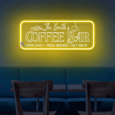 Custom Name Coffee Bar Neon Sign Business Led Light