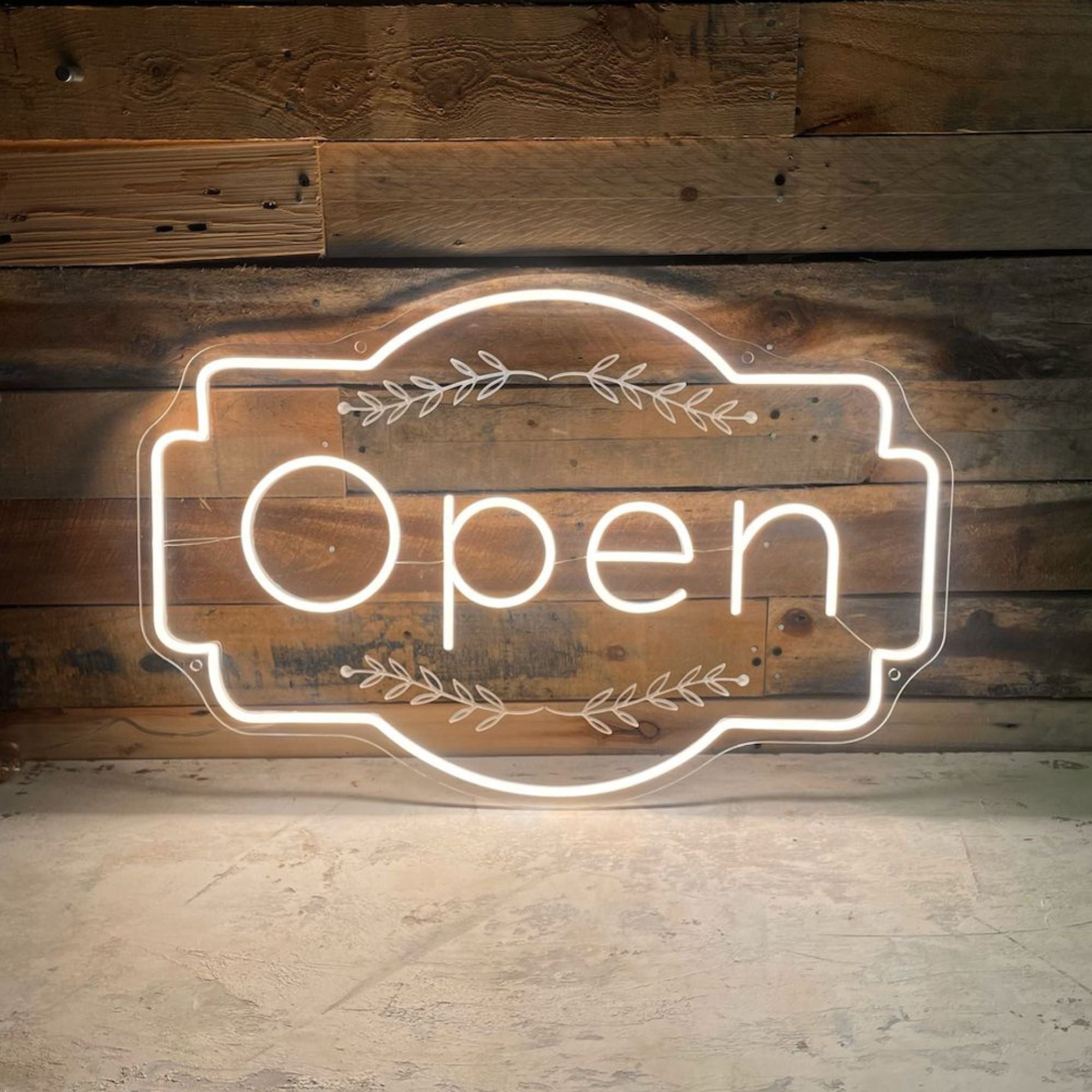 Large Neon Open Sign Storefront Engraved Led Light Super Bright Remote Included