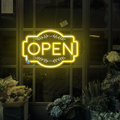 Retro Engraving Open Neon Sign Storefront LED Light