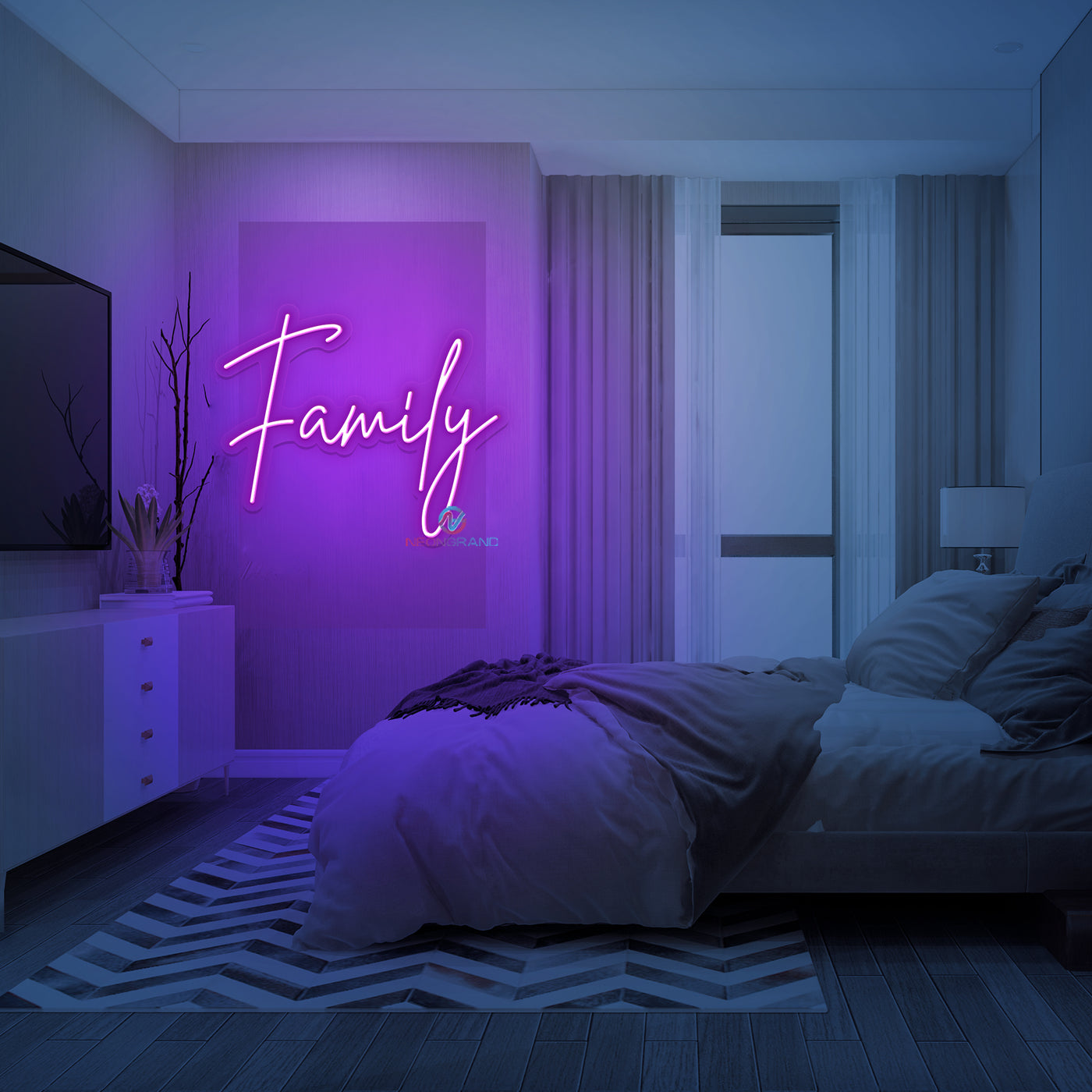 Family Neon Sign LED Word Lights