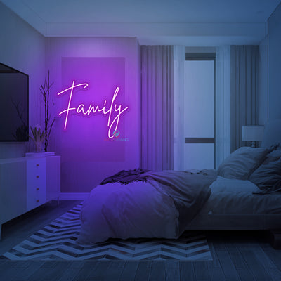 Family Neon Sign LED Word Lights