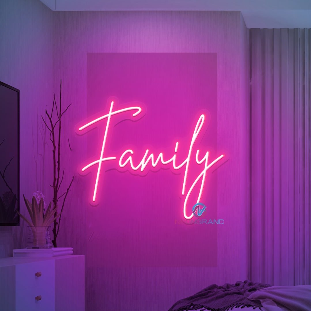 Family Neon Sign LED Word Lights