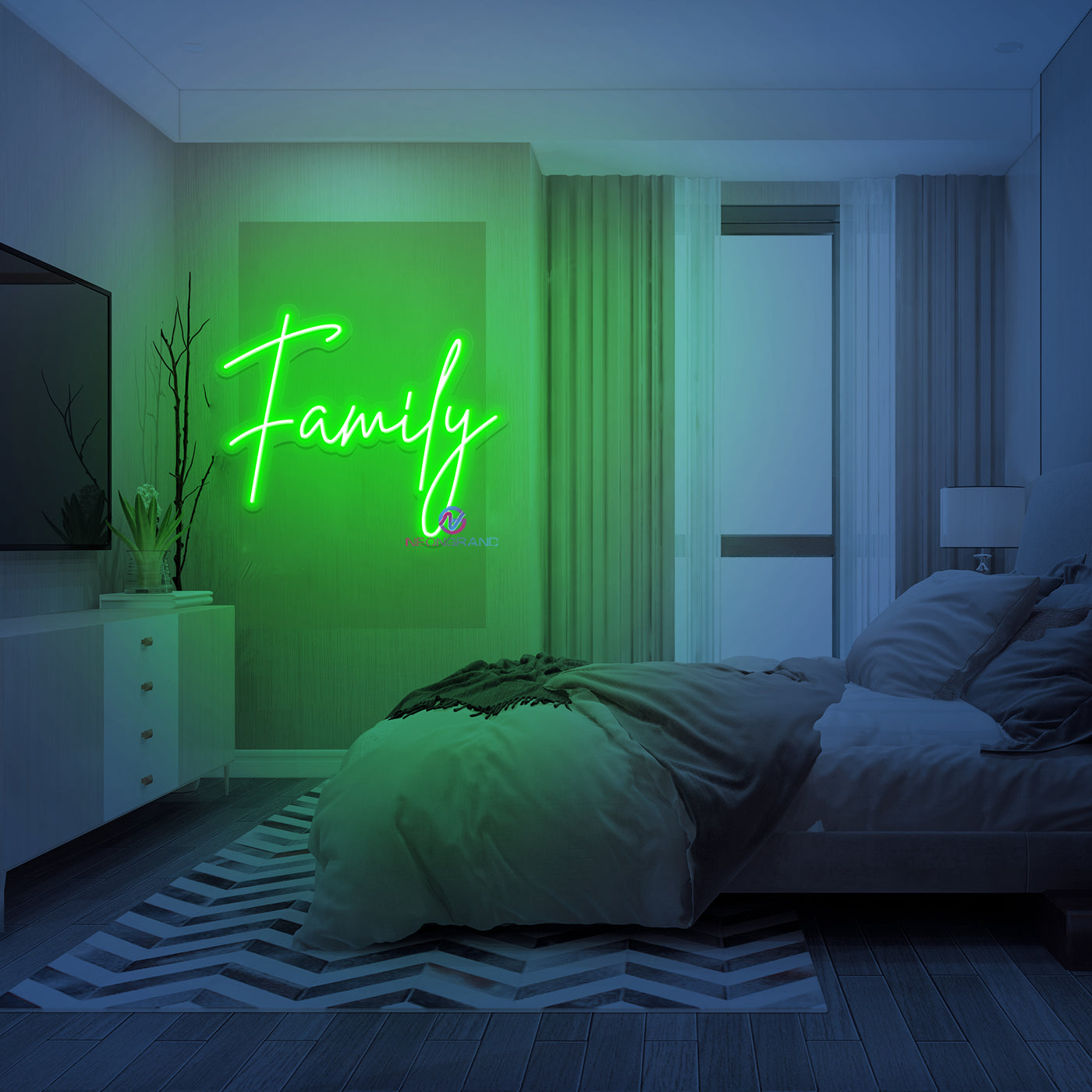 Family Neon Sign LED Word Lights