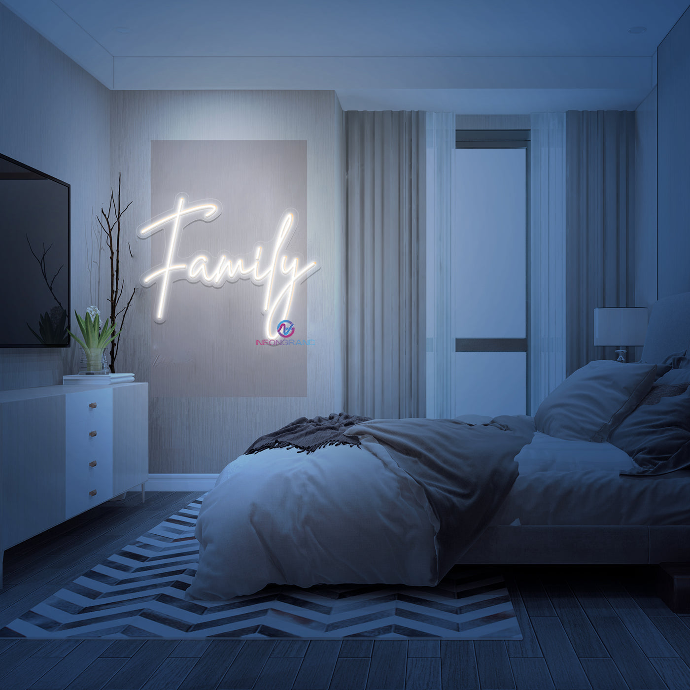 Family Neon Sign LED Word Lights