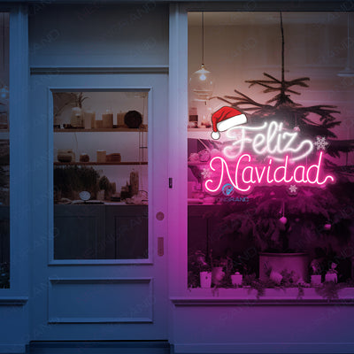 Feliz Navidad Neon Sign UV-Printing Christmas Decor LED Light