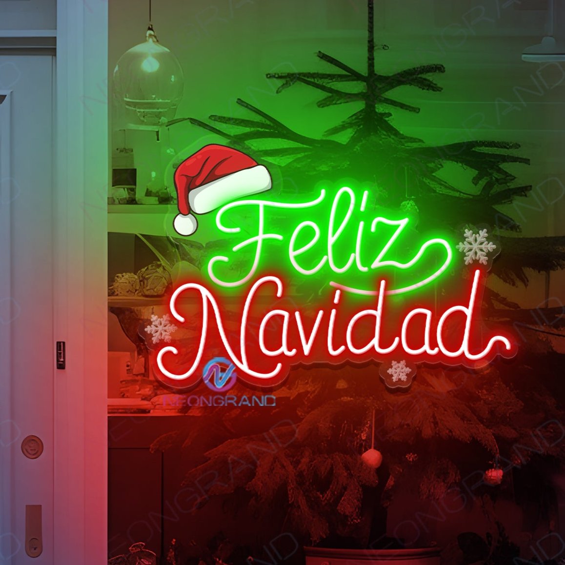 Feliz Navidad Neon Sign Christmas Decor LED Light