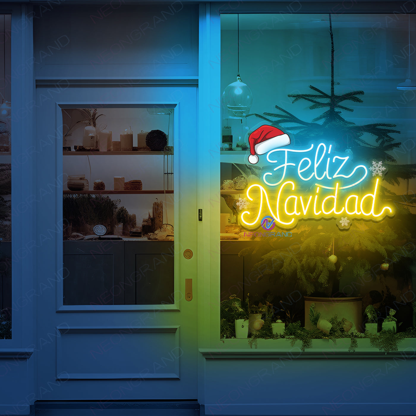 Feliz Navidad Neon Sign UV-Printing Christmas Decor LED Light