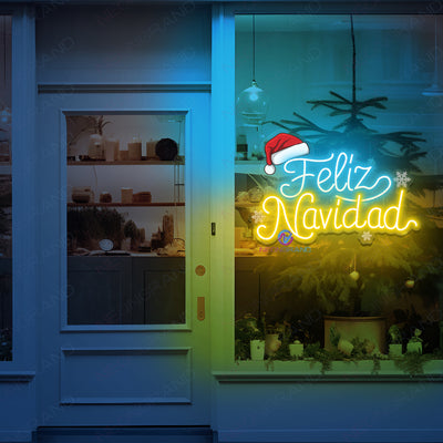 Feliz Navidad Neon Sign UV-Printing Christmas Decor LED Light