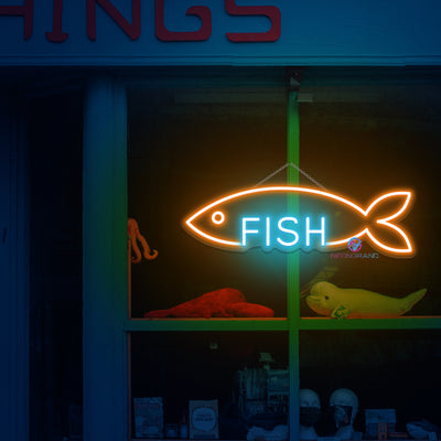 Fish Neon Sign Business Led Light For Sale