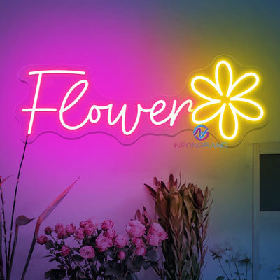Flower Neon Sign Florist Shop LED Light