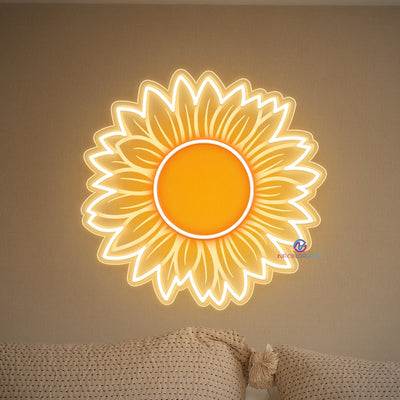 Sunflower Neon Sign 3D Engraving Inspirational LED Light