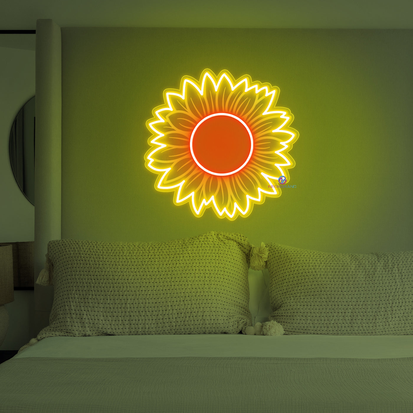 Sunflower Neon Sign 3D Engraving Inspirational LED Light