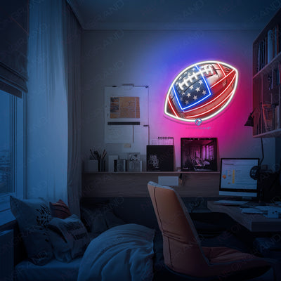 Football Neon Sign UV-Printing LED Light For Game Room