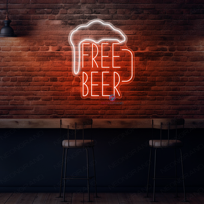 Free Beer Neon Sign Alcohol Drink LED Light