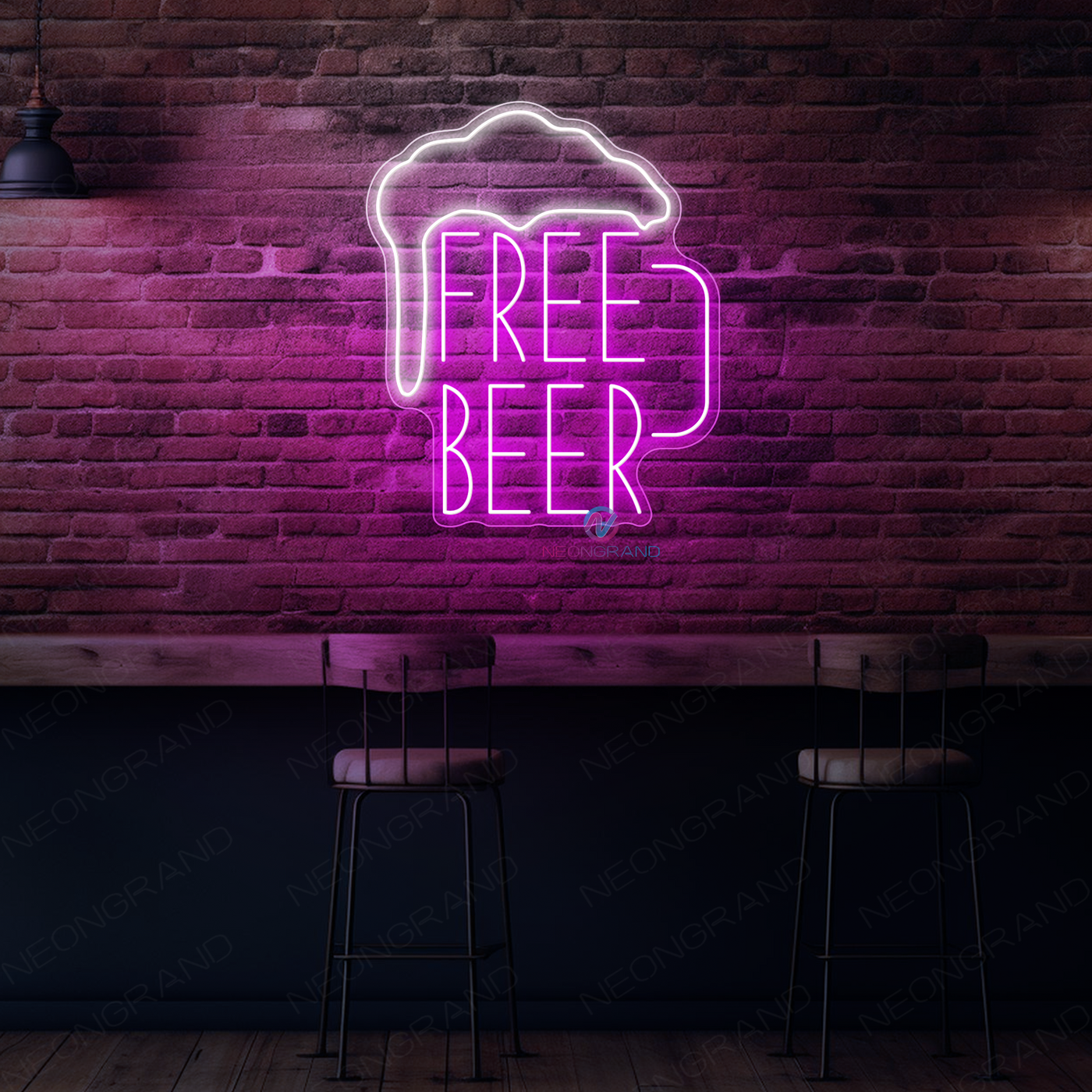 Free Beer Neon Sign Alcohol Drink LED Light