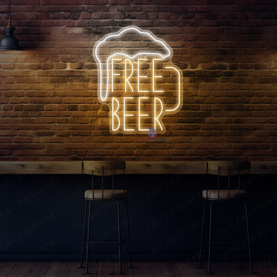 Free Beer Neon Sign Alcohol Drink LED Light