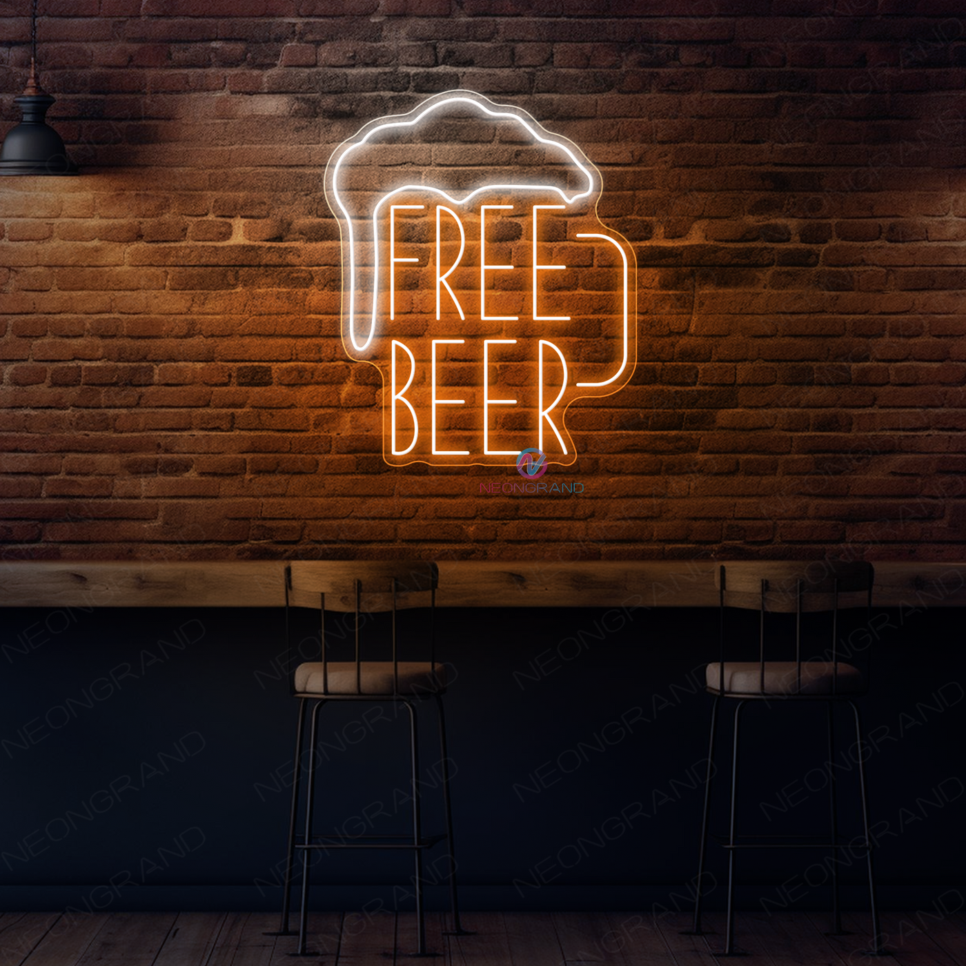 Free Beer Neon Sign Alcohol Drink LED Light