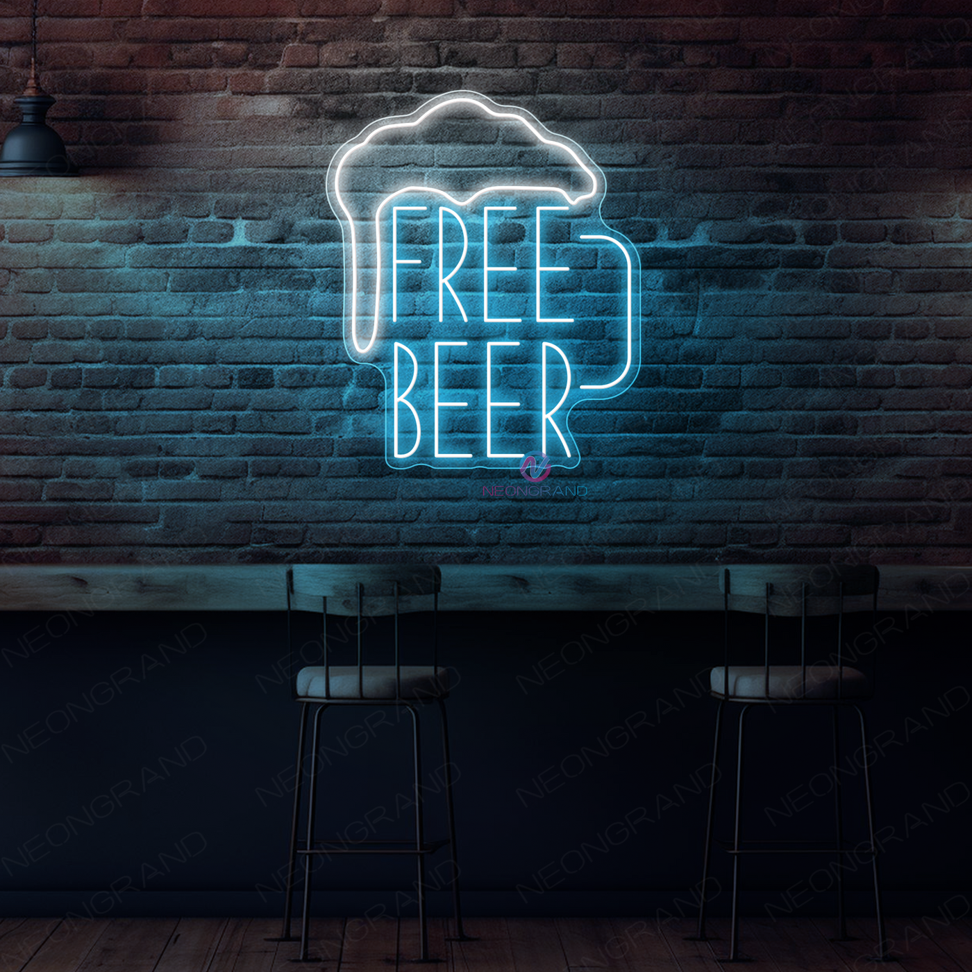 Free Beer Neon Sign Alcohol Drink LED Light