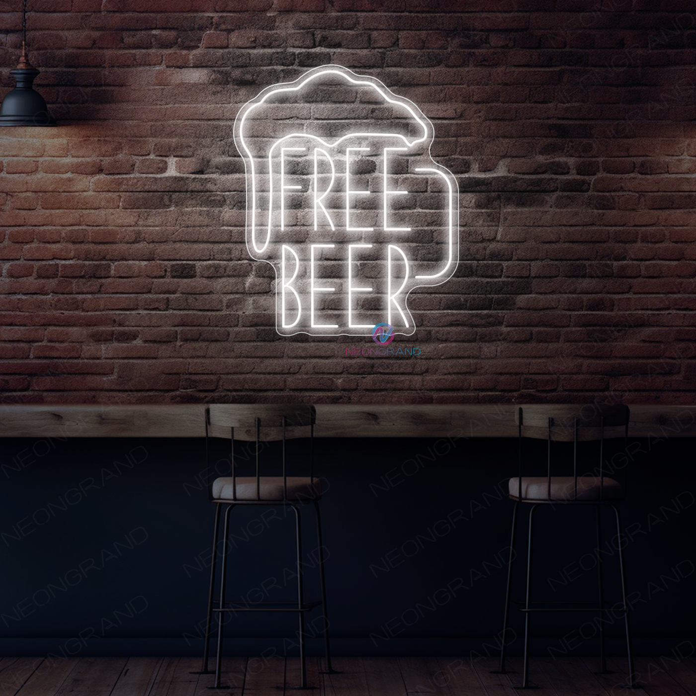 Free Beer Neon Sign Alcohol Drink LED Light