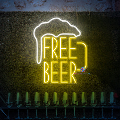 Free Beer Neon Sign Alcohol Drink LED Light